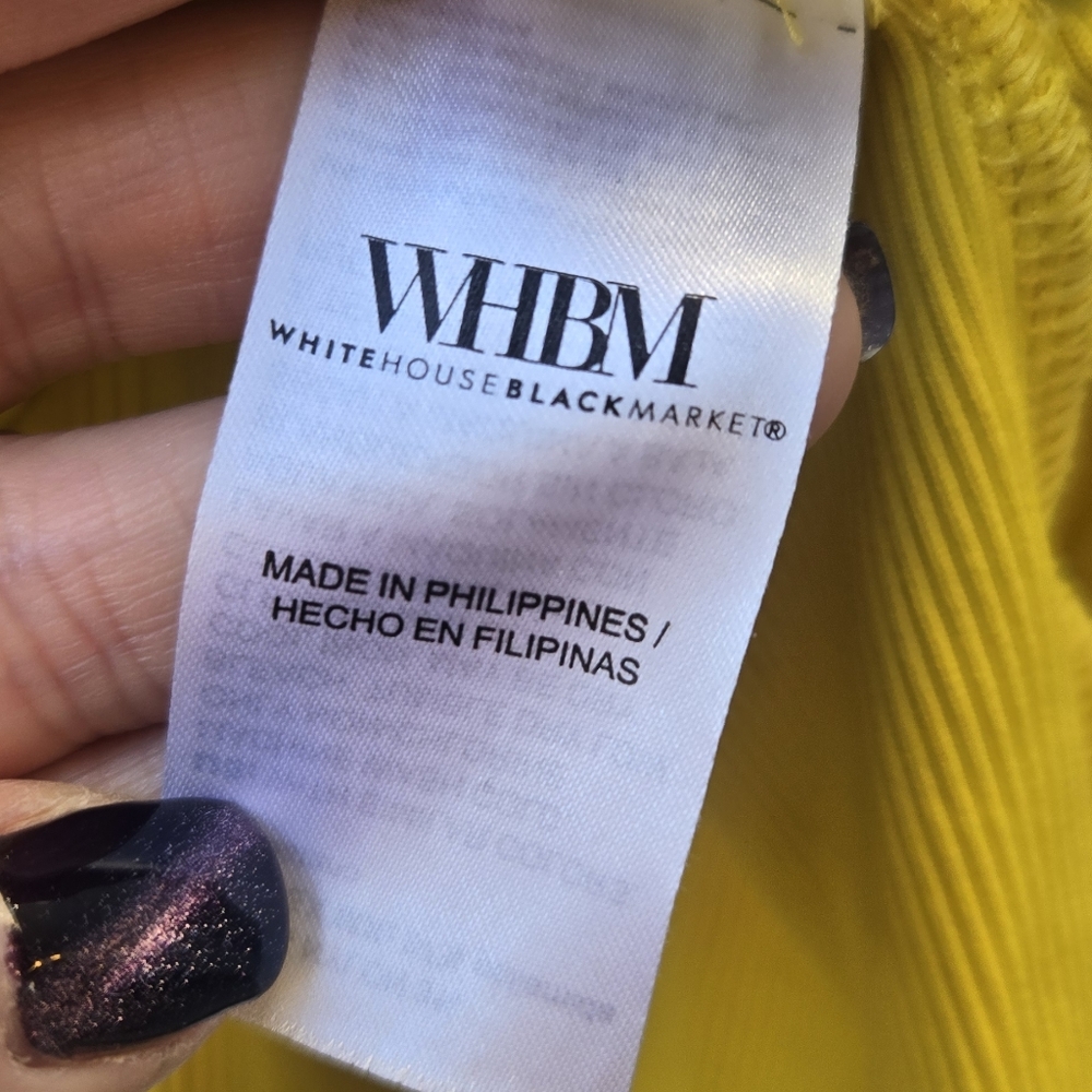 WHBM Forme Ribbed Yellow Tank - Picture 8 of 9